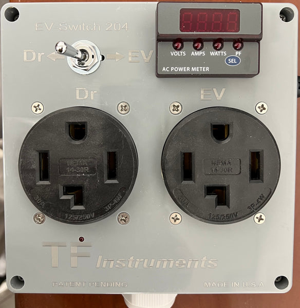 EV-Switch tm / TFI-204 Manual 240VAC Switch + AC Meter